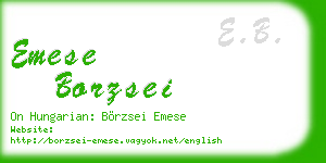 emese borzsei business card